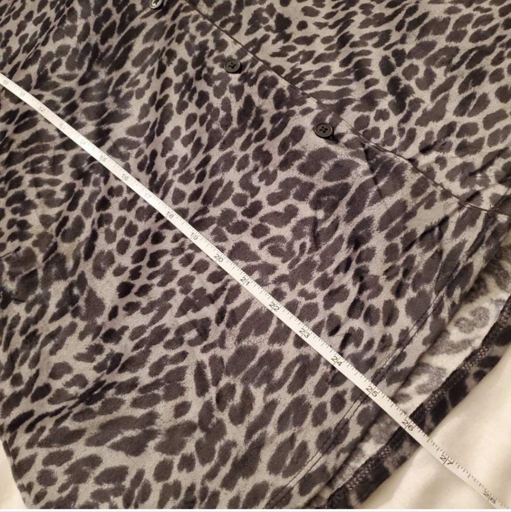 Donna Karan pajama set velour leopard print Size Large - Picture 4 of 13